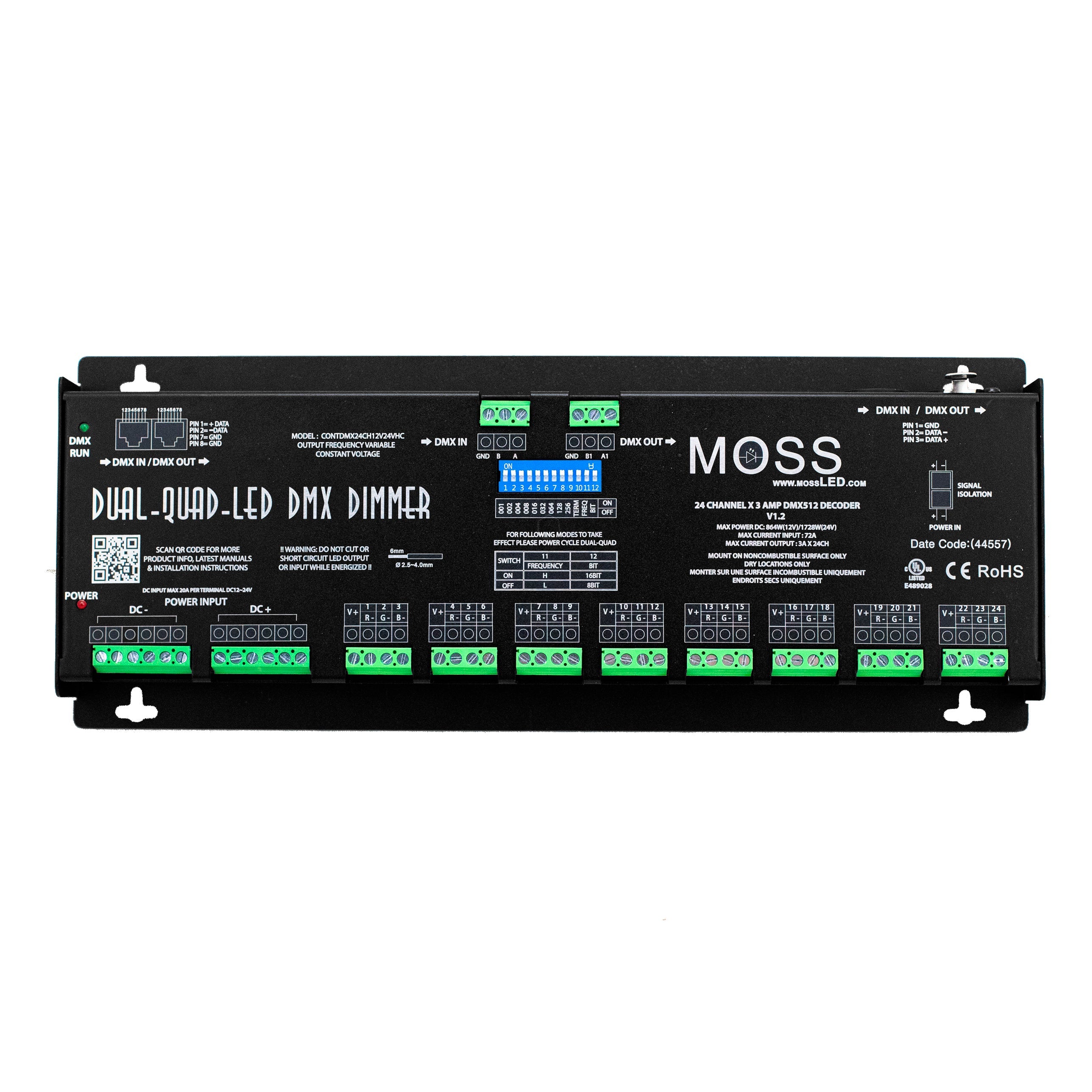 Dual-Quad-LED DMX - 24 Channel Dimmer