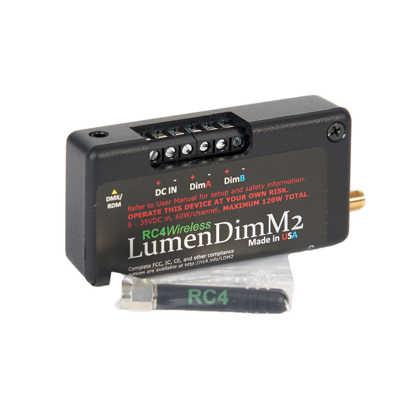 LumenDimM2 - 2 Channel CRMX Wireless Dimmer