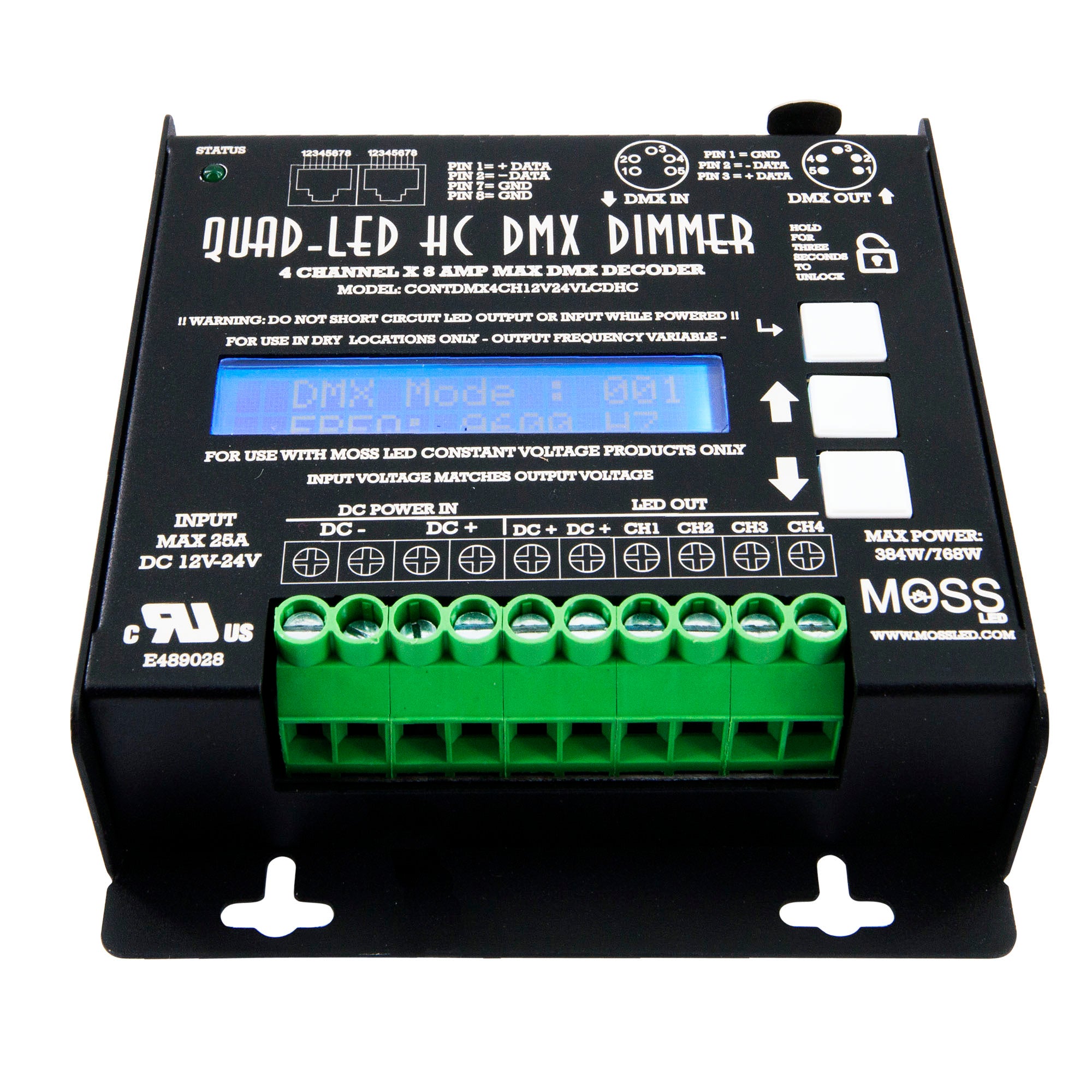 Quad-LED High Current DMX - 4 Channel Dimmer