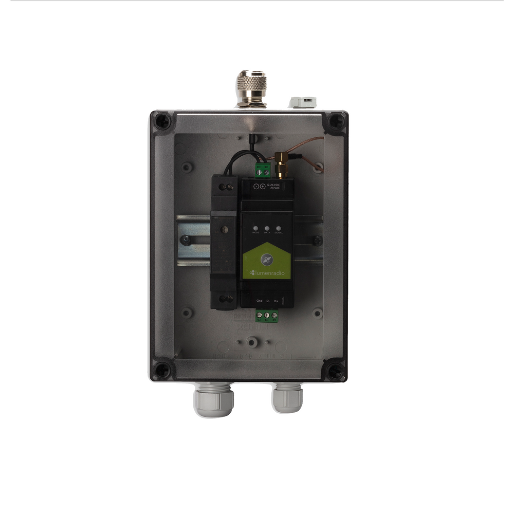 LumenRadio Galileo Outdoor IP67 DIN-Rail Enclosure Only