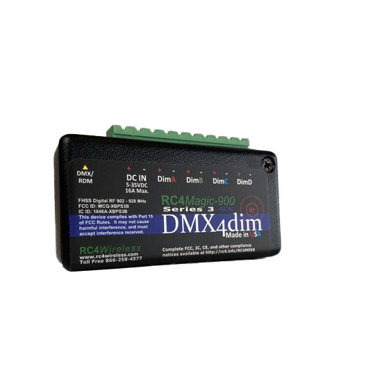 RC4M-900SX DMX4dim 4-Channel Wireless Dimmer