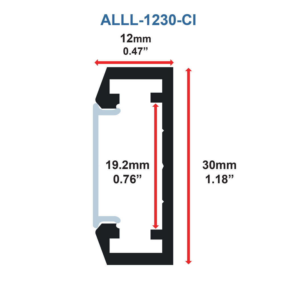 Aluminum Channel - MOSS-ALLL-1230-CI
