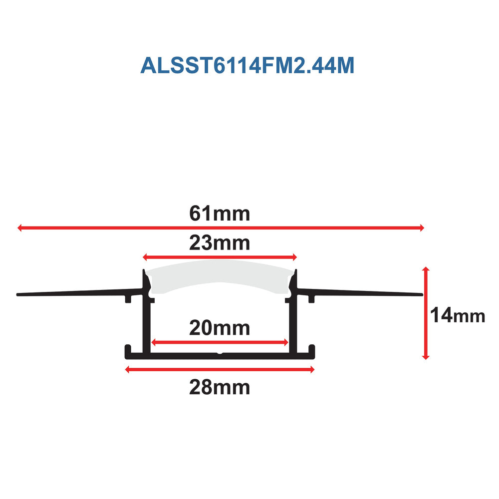 MOSS-ALSST-6114F Flexible Cover Only - Milky - 2.44 Meter