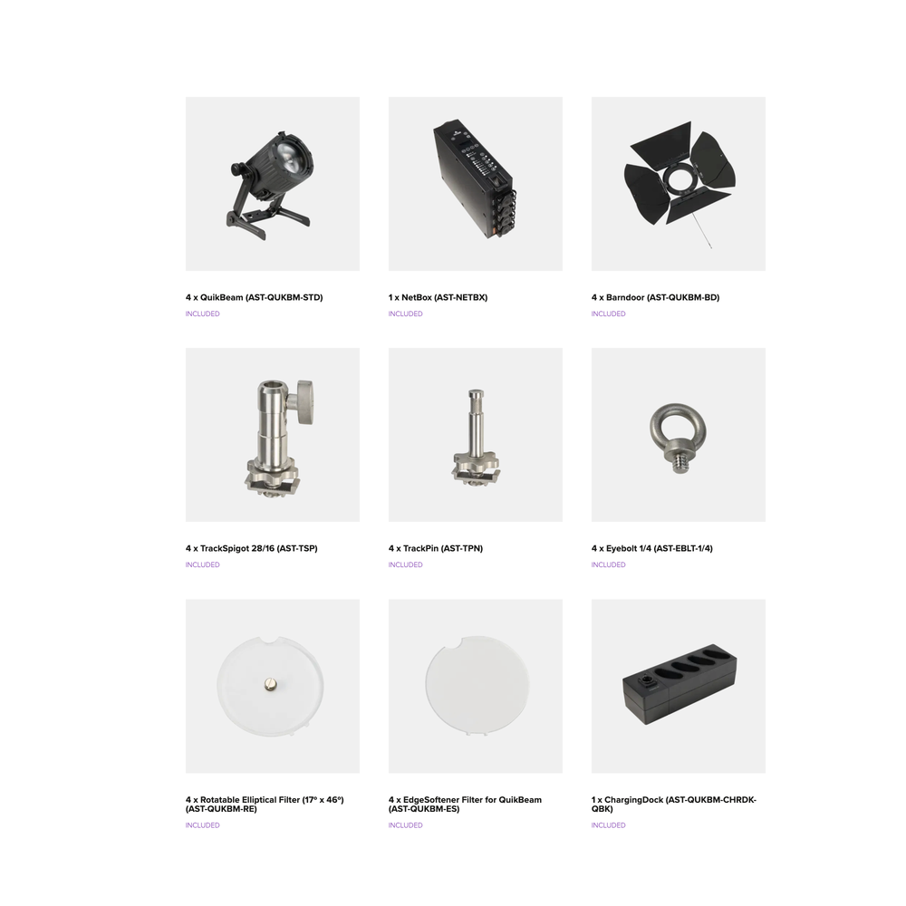 Astera QuikBeam - 4-Unit PrepCase Kit