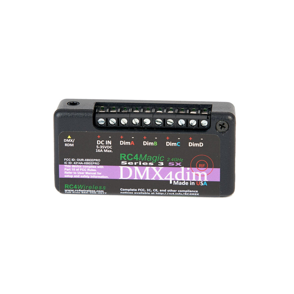RC4Magic S3 DMX4dim - 4 Channel Wireless Dimmer