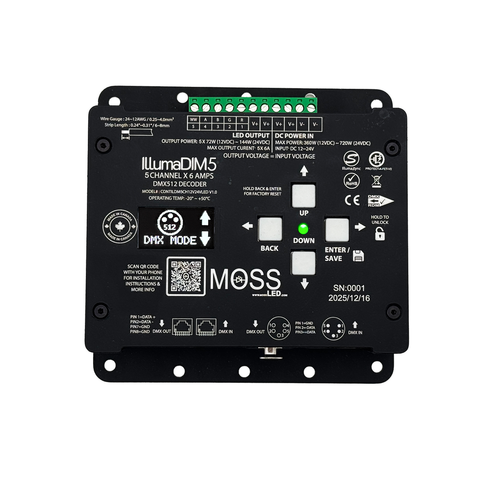 IllumaDIM™ 5 - 5-Channel DMX Dimmer