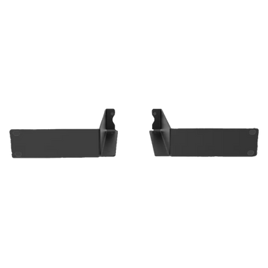 Advatek PixLite Mk3 T8-S Single 1U Rack Kit black powder-coated mounting bracket with clips and tabs for 19 inch rack installation transparent background