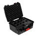 Astera Luna Bulb PrepCase open showing foam inserts charger and 8 bulb compartments black hard case with red latch transparent background