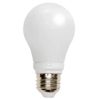 Astera Luna Bulb single unit with dome diffuser front view showing E27 screw base white frosted globe transparent background