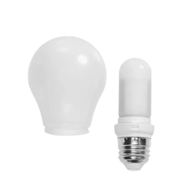 Astera Luna Bulb two shapes dome diffuser and bare bulb with E27 screw base side by side transparent background