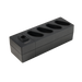 Astera QuikBeam charging dock for 4 QuikBricks angle view showing four battery slots and power button grey unit transparent background