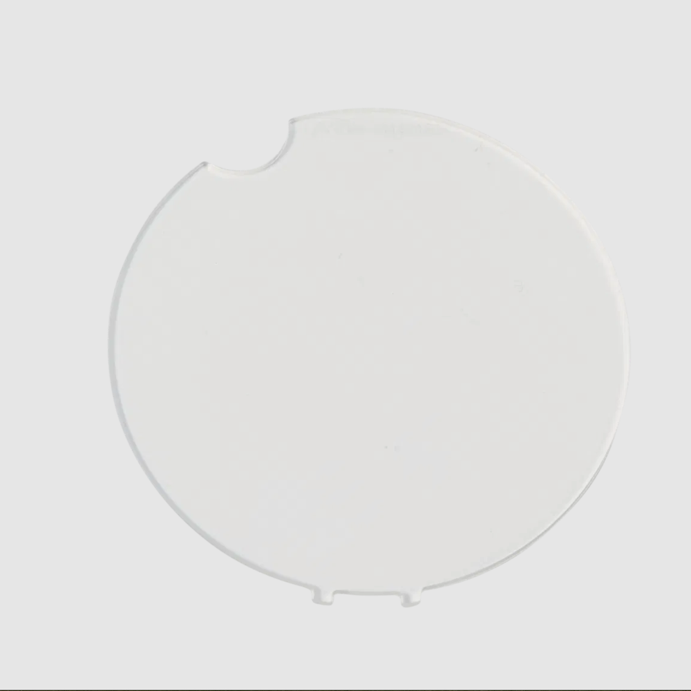 Astera QuikBeam EdgeSoftener filter top down view clear frosted diffusion disc with alignment notches white background