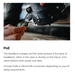 Astera QuikBeam QuikBrick PoE charging in use hand connecting cable to rear of QuikBeam fixture lifestyle shot marketing graphic with text overlay about PoE power and data delivery transparent background