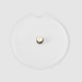 Astera QuikBeam rotatable elliptical filter top down view clear translucent disc with gold rotation knob in center white background