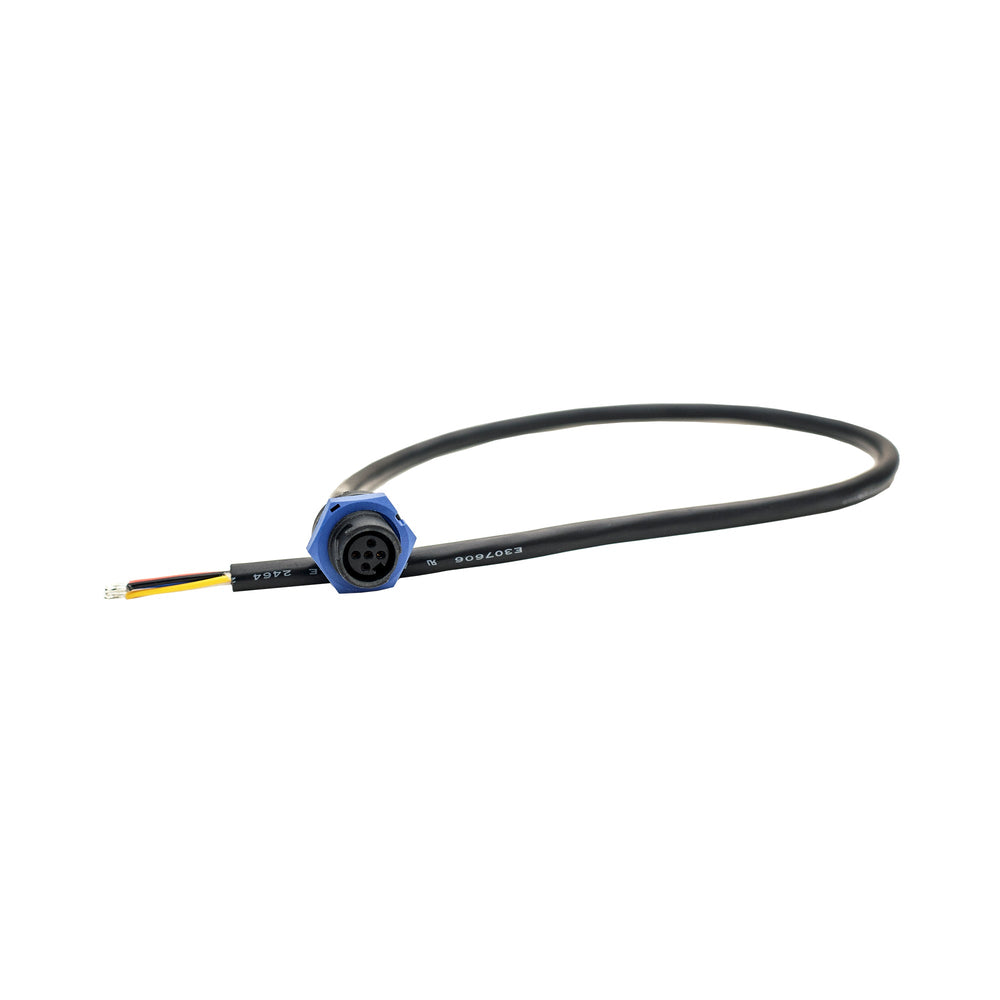 Chogori 5-pin female panel mount connector extension cable with bare end stripped wires IP67 waterproof for LED strip connections