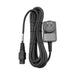 Gantom Cinema WorkLight AC power adapter charger with coiled black cable and wall plug on white background