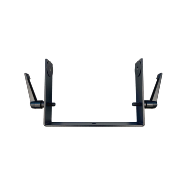LumenRadio Stardust Yoke black U-shaped metal yoke mount with handles on both sides for C-stand mounting front view white background