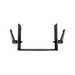 LumenRadio Stardust Yoke black U-shaped metal yoke mount with handles on both sides for C-stand mounting front view white background