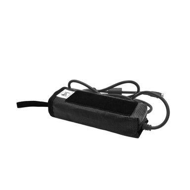 Moss Illumination MI Fixture PSU holder black fabric pouch with velcro mounting for LuxBox V3 and MeanWell OWA 120U 24 power supply stand mount