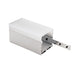 Moss LED ALLL5050D aluminum LED profile channel angled view showing white powder-coated extrusion with mounting bracket and end cap on white background