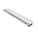 Moss LED ALSST-6114F flexible aluminum channel for LED strips angle view showing mounting wings with holes for drywall recessed installation silver transparent background