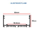 Moss LED ALSST-8035C aluminum channel cross section technical drawing showing dimensions 80mm width 35mm height 56.6mm internal width with frosted cover profile white background