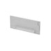 Moss LED ALSST-8035C aluminum channel closed end cap front face view with mounting clip aluminum finish white background