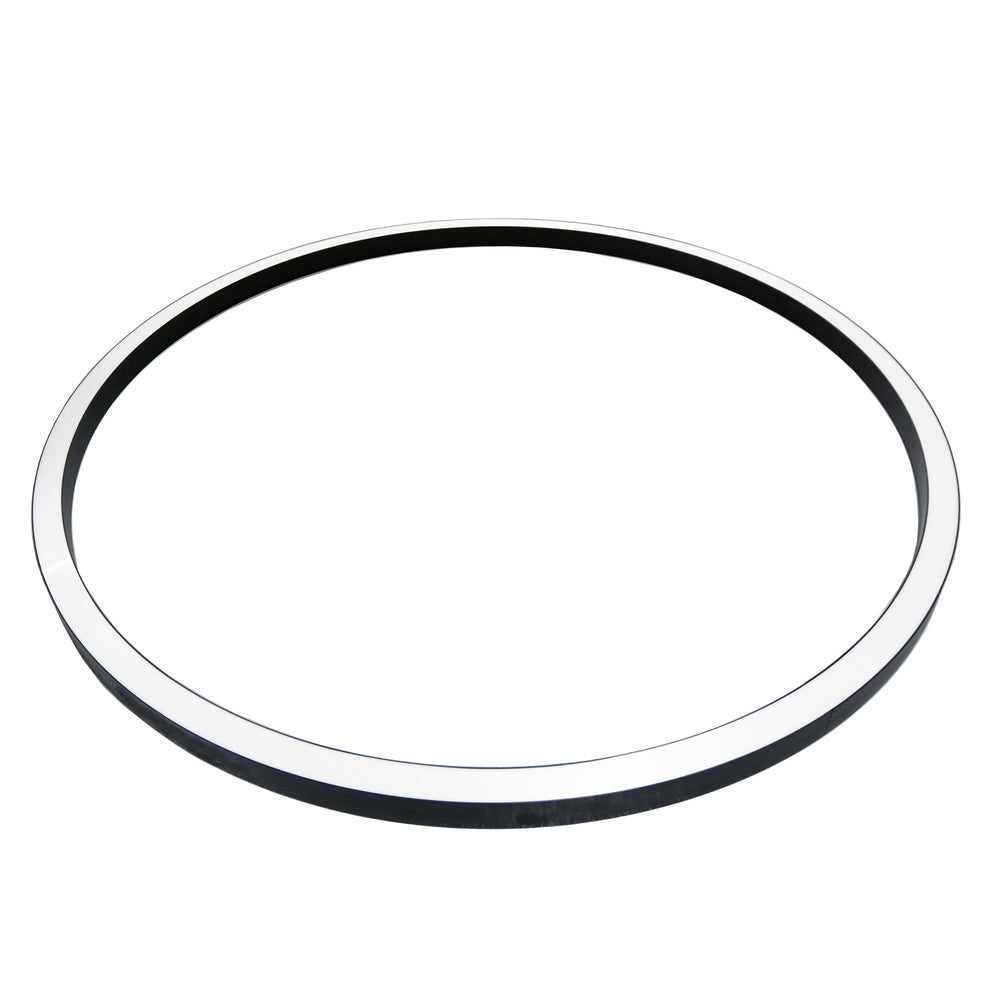 Moss LED Aluminum Channel 5460 circular ring top view showing milky diffuser cover and black aluminum body on white background
