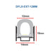 Moss LED DiffuseFLEX Channeling 12mm cross-section spec diagram 12mm inner width 10mm height 14mm outer width