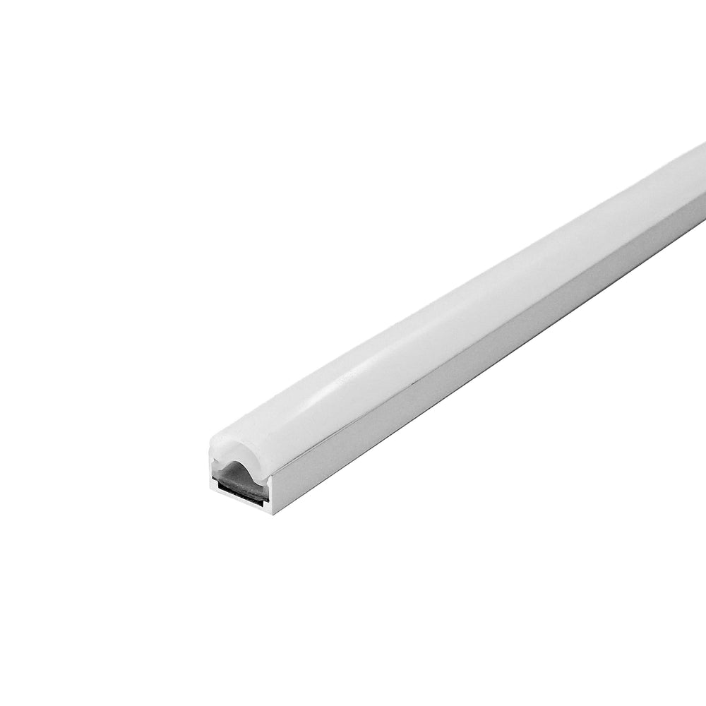 Moss LED DiffuseFLEX Channeling 15mm aluminum extrusion channel with white diffuser cover angled view white background