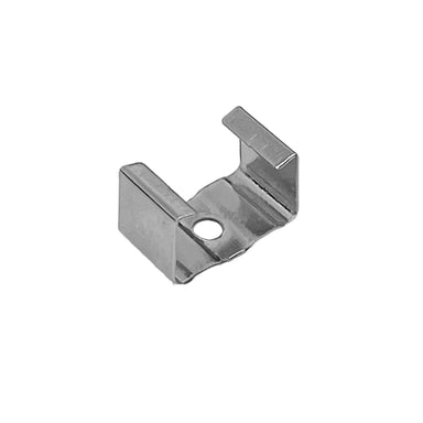 Moss LED DiffuseFLEX Clips 12mm single colour metal channel mounting clip screw hole white background