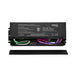 Moss LED FFDCV-24200-DDWJ flicker-free dimmable constant voltage LED driver 200W 24V junction box open showing internal driver unit with specifications label UL certification Moss LED branding and color-coded input output wiring on white background