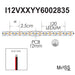 Moss LED FlexLED 120 White 12V spec diagram showing 2.5cm cut interval 120 LED per metre 12mm PCB and bare wire leads
