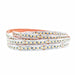 Close-up view of MossLED FlexLED 120 White 24V flexible LED tape strip with warm and cool white SMD LEDs on white PCB