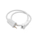 Moss LED FlexLED 120 VAC White LED end cap with 60CM lead wire and North American male plug white background