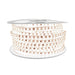 Moss LED FlexLED 120VAC white LED illuminated coiled reel 50m warm white 3000K white background