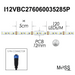 Moss LED FlexLED Bi-Colour 2700K-6000K 12V CCT Adjustable spec diagram showing 5cm cut interval 120 LED per metre 12mm PCB and 5 pin connector