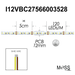 Moss LED FlexLED Bi-Colour 2700K-5600K 12V CCT LED strip specification drawing showing dimensions, bare lead wires, and quarter coin scale reference