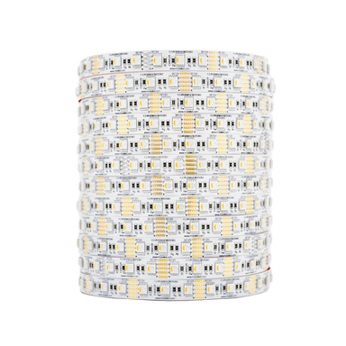 Moss LED FlexLED GOLD 72 RGB + White All-In-One 12V large coiled reel of RGBW 5060 Gold Seal strip on transparent background