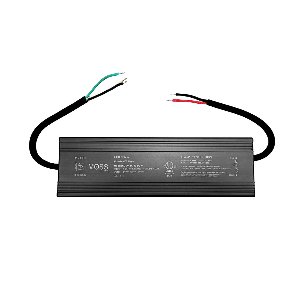 Moss LED NDCV-24300-DDW fanless metal housed power supply 300W 24V constant voltage LED driver