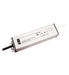 Moss LED NDCVC 60W fanless metal housed AC to DC power supply angle view grey aluminum housing with power cord and output wires white background