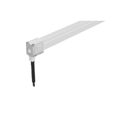 Moss LED Neon FlexLED V4 connector bare end wire 2-conductor aluminum end cap with black and red wires white background