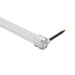 Moss LED Neon FlexLED V4 connector right side bare end wire 2-conductor aluminum end cap with black and red wires white background