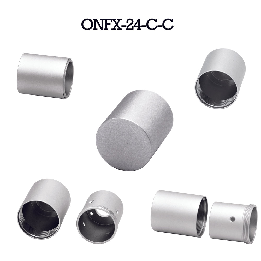 Moss LED OmniFlex 360 hangers and caps closed end cap aluminum multiple views white background