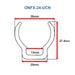 Moss LED OmniFlex 360 U-Channel ONFX-24-UCN dimension diagram 30mm wide 27.4mm tall cross-section profile drawing