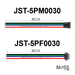 Moss LED pixel connector tail JST 5-pin male and female pair 30cm full length with colored wires for addressable LED pixel strips