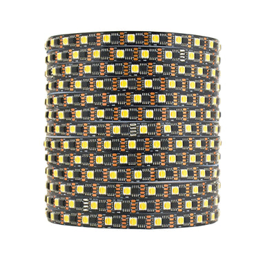 Moss LED Pixel FlexLED 12V dynamic white high frequency 60 LEDs per meter GS8208 black PCB coiled reel white background