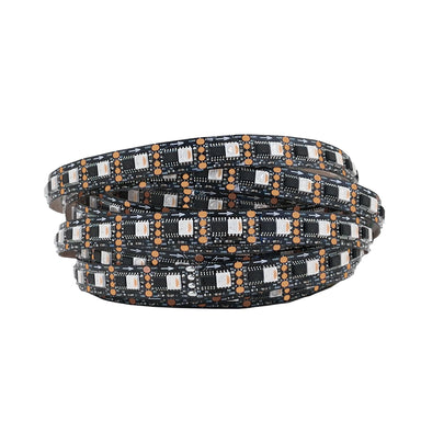 Moss LED Pixel FlexLED 24V RGBW high frequency individual control close-up black PCB UCS7604 pixel chip white background