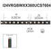 Moss LED Pixel FlexLED 24V RGBW spec diagram 8.33cm cut 72 LED/m 12mm PCB bare wire UCS7604