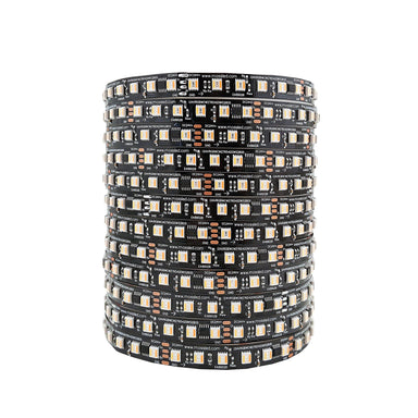 Moss LED Pixel FlexLED RGB+WW+CW Medium Frequency Group Chip Control 24V black PCB coiled reel white background